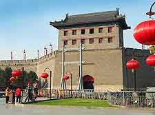 Different picture of the City Walls and historic gate tower