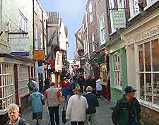 Shoppers in the Shambles of York